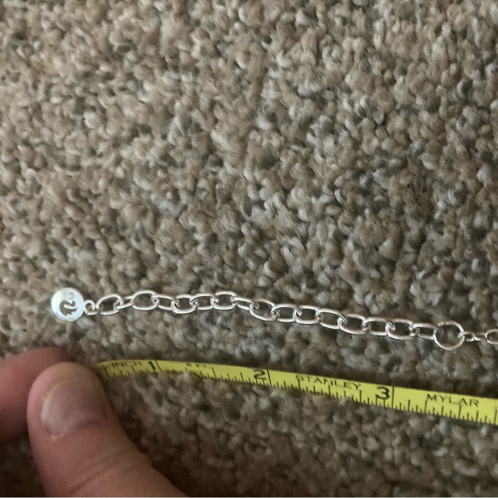 Gloria Vanderbilt Silver Necklace and matching bracelet Blue and Pink - Picture 8 of 8
